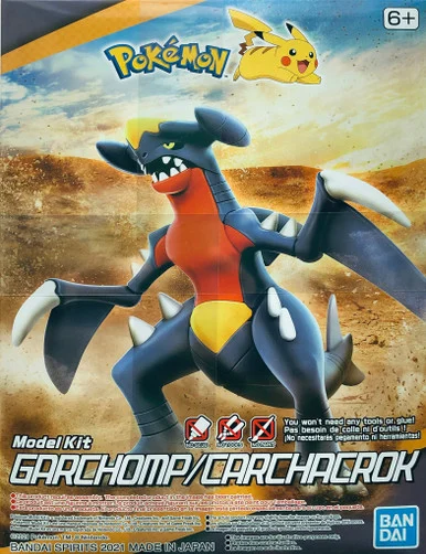 Bandai 2579576 Pokemon #48 Garchomp / Charchacrok Model Kit