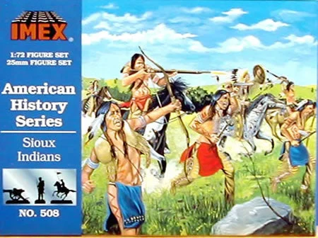 Sioux Indians 1/72 Scale Plastic Figures - IMEX