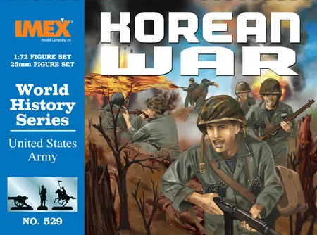 Korean War US Army, 1/72 Scale Plastic Figures - IMEX