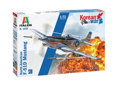 Italeri 1452 North American F-51D Mustang Fighter Korean War 1/72 Scale Model Kit