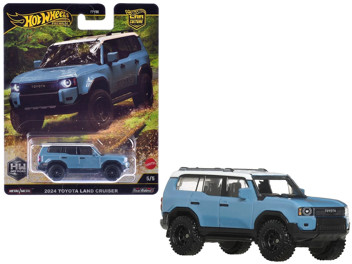 2024 Toyota Land Cruiser Blue with White Top "HW Off Road" Series Diecast Model Car by Hot Wheels - Hotwheels