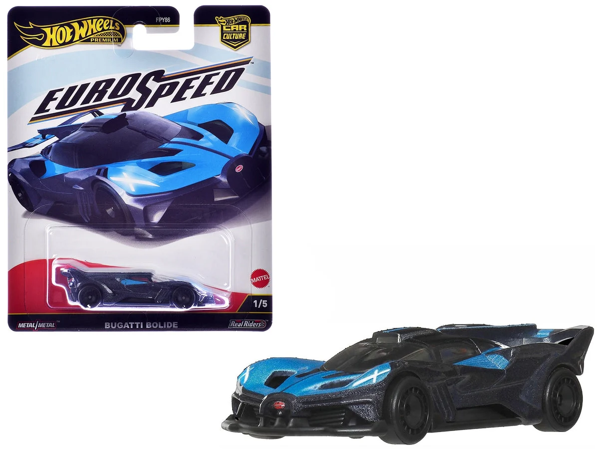 Bugatti Bolide Blue and Dark Blue Metallic "Euro Speed" Series Diecast Model Car by Hot Wheels - Hotwheels