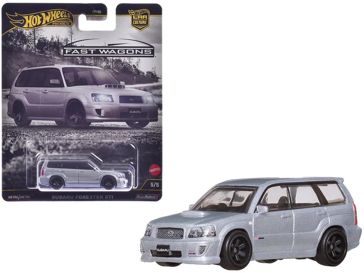 Subaru Forester STI Silver Metallic "Fast Wagons" Series Diecast Model Car by Hot Wheels - Hotwheels