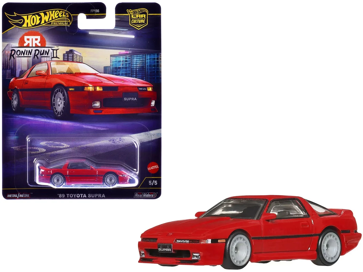 1989 Toyota Supra RHD (Right Hand Drive) Red "Ronin Run II" Series Diecast Model Car by Hot Wheels - Hotwheels