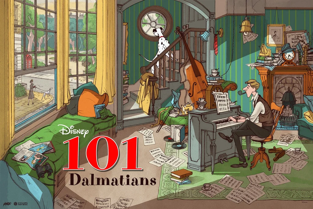 Mondo X Cyclops Print Works Print #04 : 101 Dalmations (Variant) - Jonathan Burton