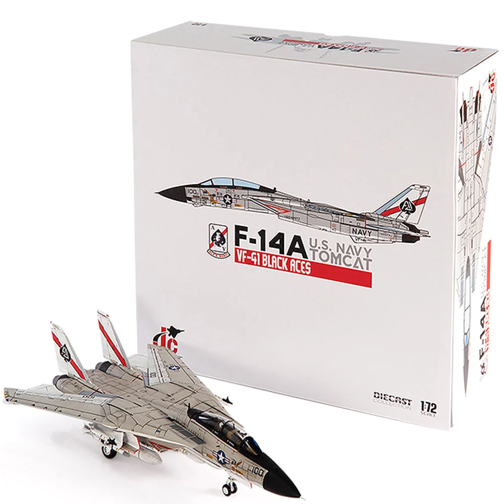 Grumman F-14A Tomcat VF-41 “Black Aces” USS Nimitz 1978, 1:72 Scale Diecast Model