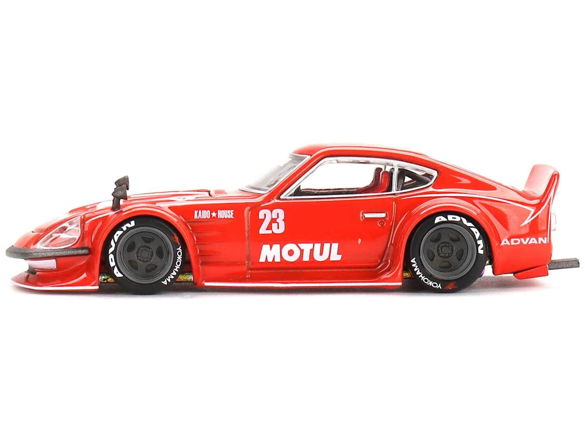 Datsun Fairlady Z RHD (Right Hand Drive) #23 Red "Motul V2" (Designed by Jun Imai) "Kaido House" Special 1/64 Diecast Model Car by True Scale Miniatures - Mini GT