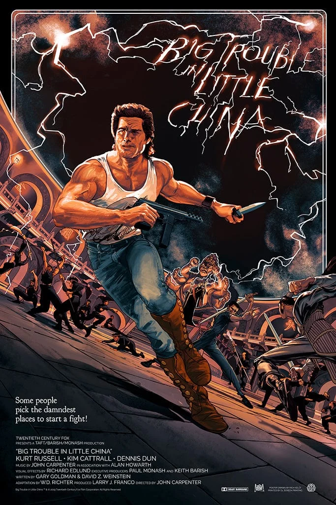 Big Trouble In Little China Screenprinted Poster - Rich Kelly