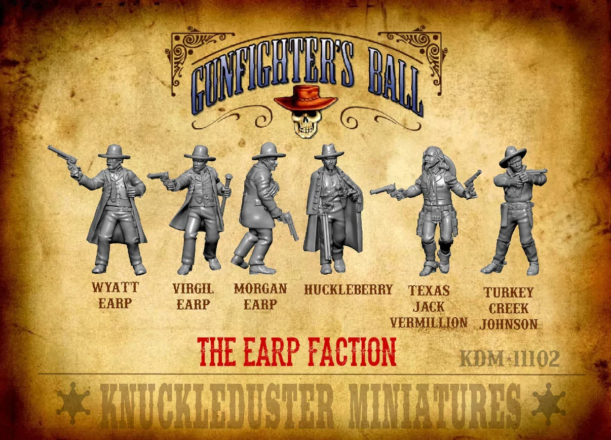 Knuckleduster Miniatures – Gunfighter’s Ball: The Earps 28mm Scale Faction Pack