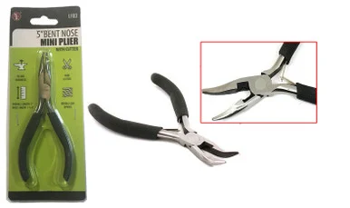 5" Black Comfort Grip Handle Bent Nose Plier,Premium Quality - Sona Enterprises