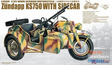 LNRL3508 1:35 LionRoar WWII German Zundapp KS-750 with Sidecar