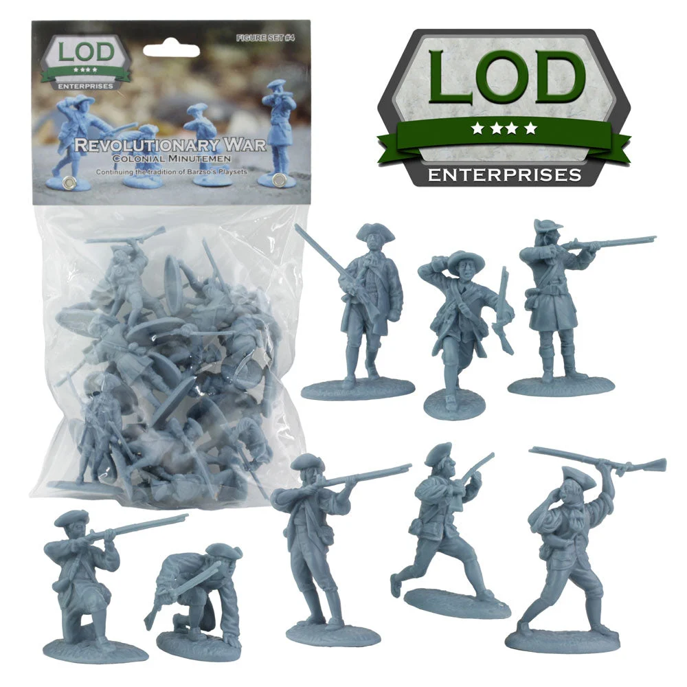 American War Of Independence Colonial Minutemen 1/30 Scale Model Plastic Figures - LOD Enterprises