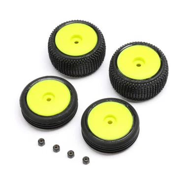 LOS1762: Tires, Wheels, Yellow, Mounted: Micro-B