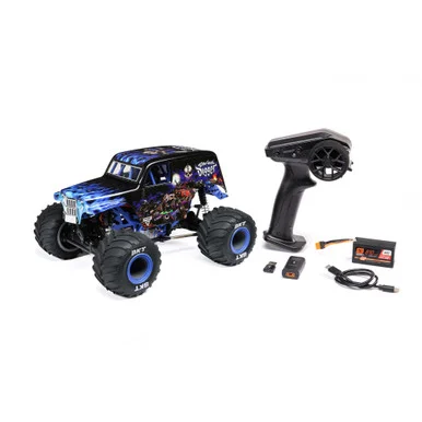 Losi LOS01026T2 1/18 Mini LMT Son Uva Digger 2S 4X4 RTR Brushed Monster Truck, Blue