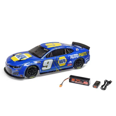Losi LOS1122509 1/12 NASCAR RC Racecar Chase Elliott No. 9 NAPA 2025 Chevrolet Camaro ZL1 2S AWD RTR Brushed On-Road (Battery & Charger Included)