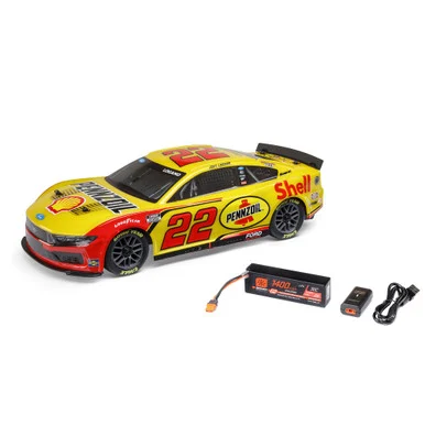 Losi LOS1122522 1/12 NASCAR RC Racecar Joey Logano No. 22 Shell 2025 Ford Mustang 2S AWD RTR Brushed On-Road (Battery & Charger Included)