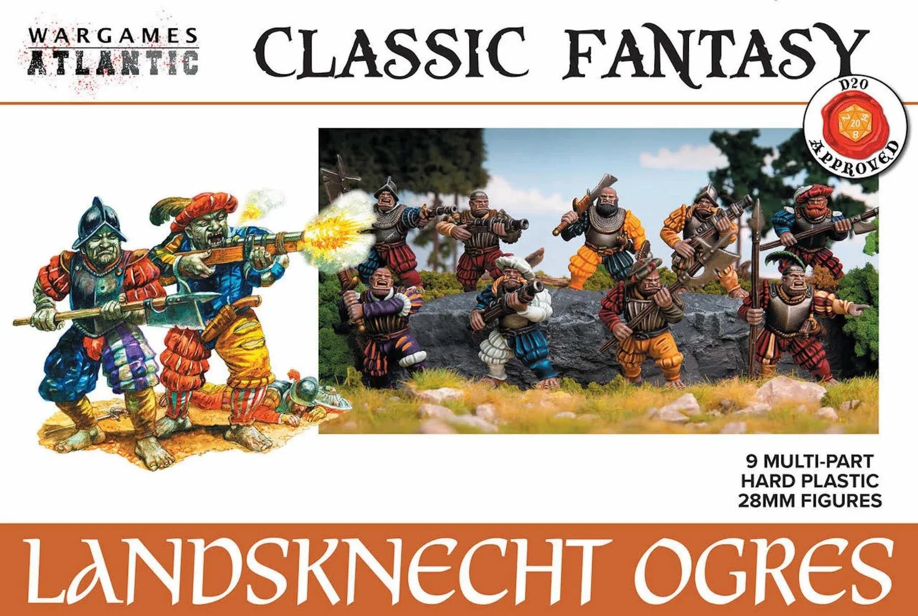 Landsknecht Ogres, 28 mm Scale Model Plastic Figures - Wargames Atlantic