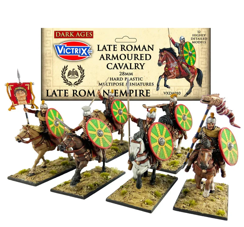 Late Roman Armored Cavalry, 28 mm Scale Model Plastic Figures - Victrix