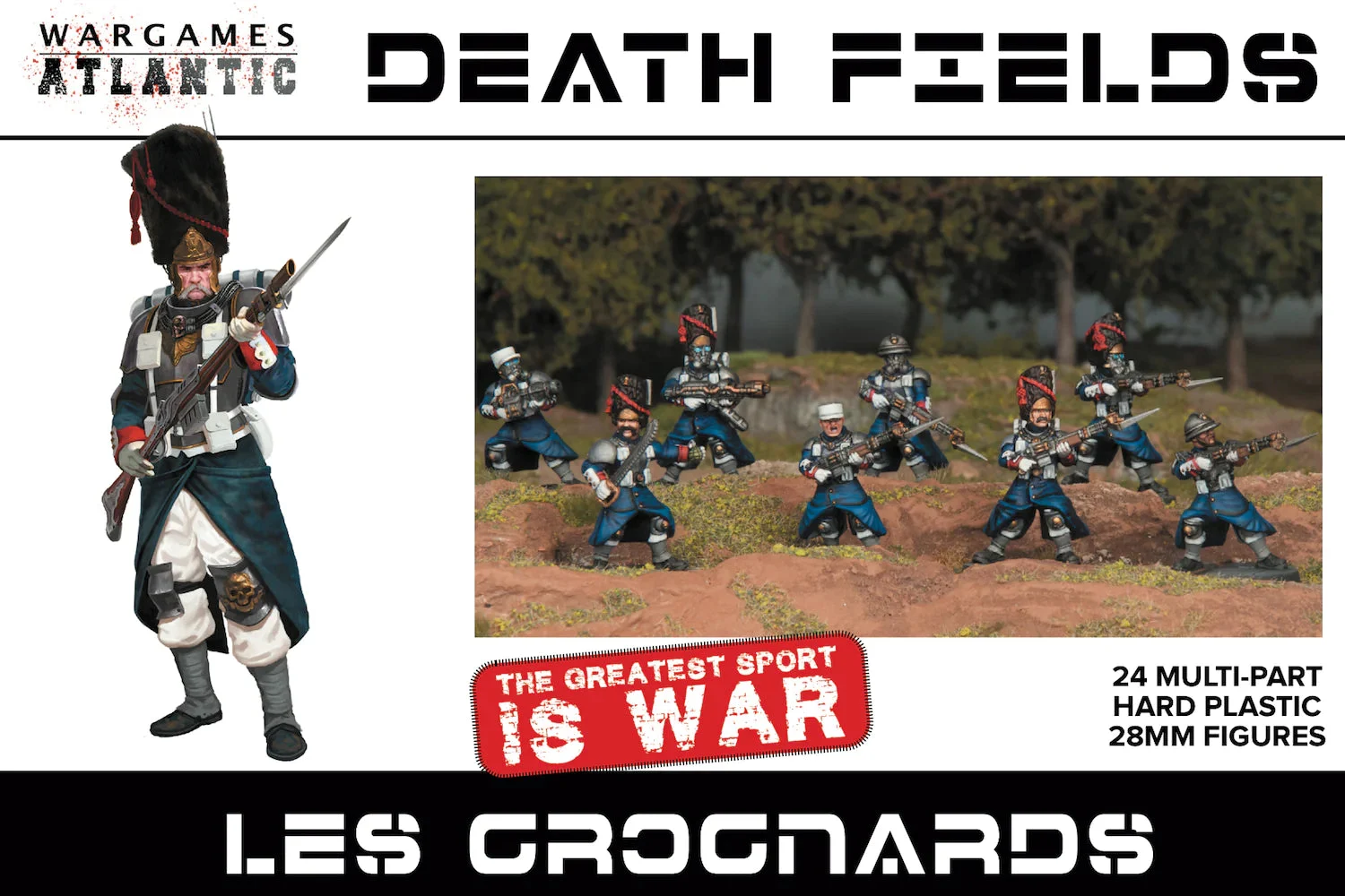 Les Grognards Infantry, 28 mm Scale Model Plastic Figures - Wargames Atlantic