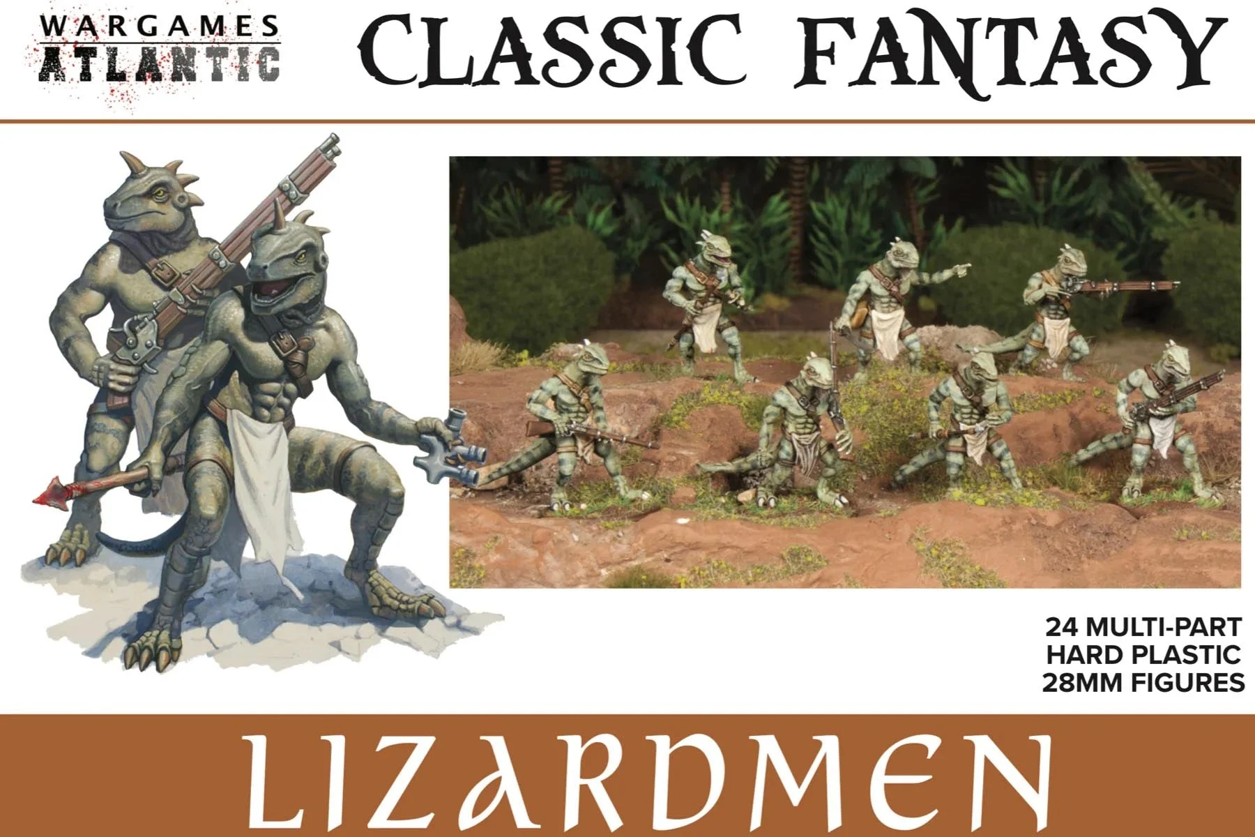 Lizardmen, 28 mm Scale Model Plastic Figures - Wargames Atlantic