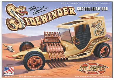 Atlantis Models M2210 Tom Daniel Sidewinder Custom Show Rod 1/24 Scale Model Kit