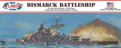 Atlantis Models 3008 Bismarck Battleship 1/618 Scale Model Kit
