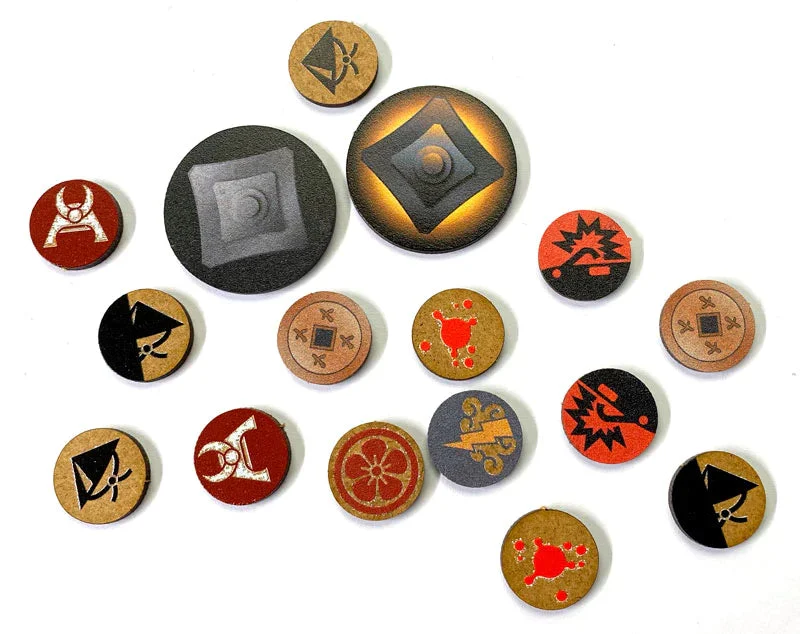 Test of Honour & Sengoku Token Set - Grey For Now Games
