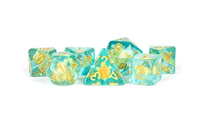 Metallic Dice Games 742 16mm Resin Polyhedral Turtle Dice Set
