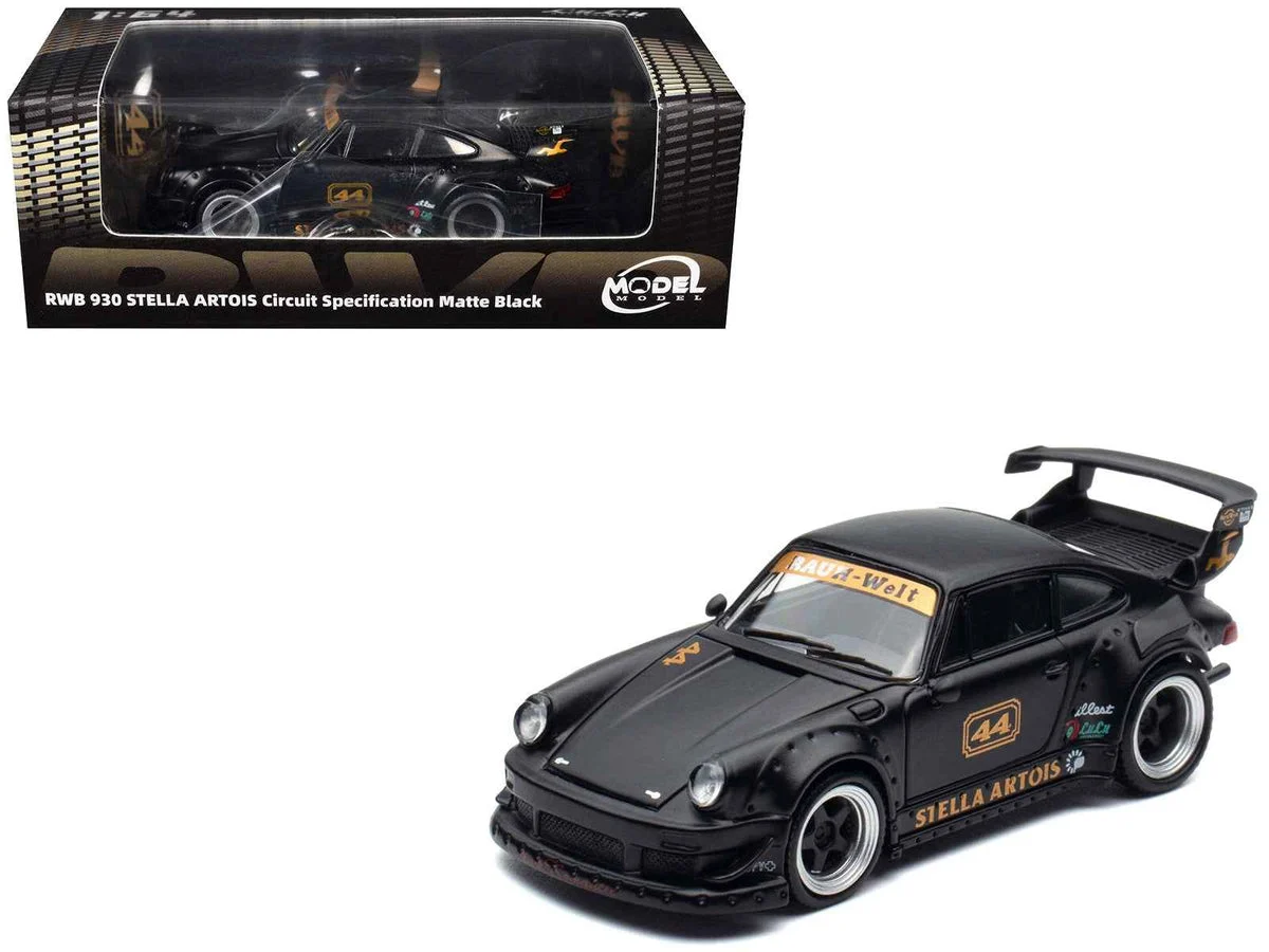 RWB 930 Circuit Specification #44 "Stella Artois" Matt Black 1/64 Diecast Model Car by Model Model