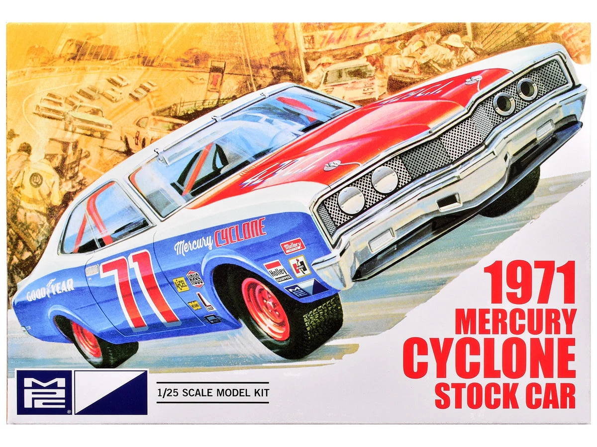 Skill 2 Model Kit 1971 Mercury Cyclone Stock Car 1/25 Scale Model by MPC - AMT