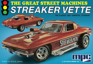 MPC 973 1967 Chevy Corvette Stingray "Streaker Vette" 1/25 Scale Model Kit