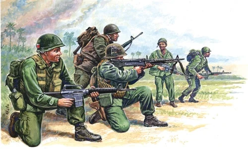American Special Forces Vietnam War 1/72 Scale Plastic Figures - Italeri