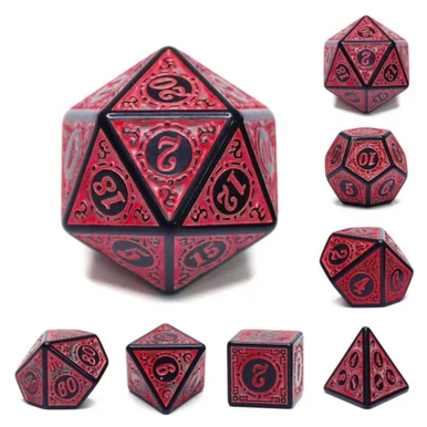 Foam Brain Games 2237 Magic Flame - Red RPG Dice Set