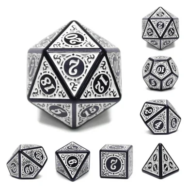 Foam Brain Games 2234 Magic Flame - White RPG Dice Set