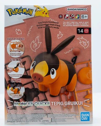 Bandai 2662876 Pokemon #14 Tepig / Gruikui Model Kit Quick!