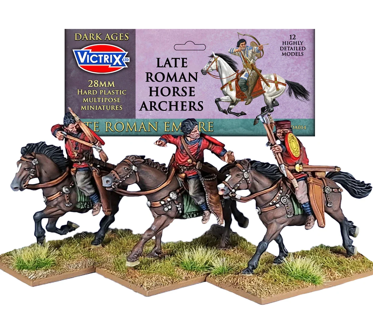 Late Roman Horse Archers, 28 mm Scale Model Plastic Figures - Victrix