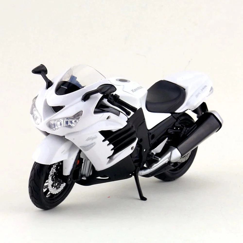 Kawasaki Ninja ZX-14R (White) 1/12 Scale Motorcycle Model