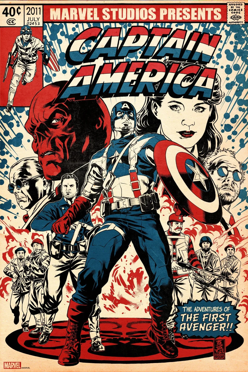 Captain America: The First Avenger Variant Poster - Mark Brooks