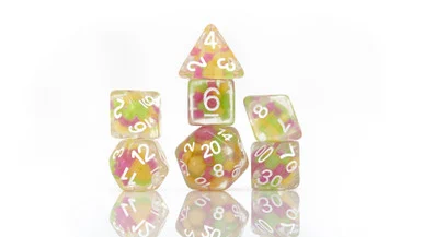 Sirius Dice 0006-06 Melon Ball Glowworm Dice Set