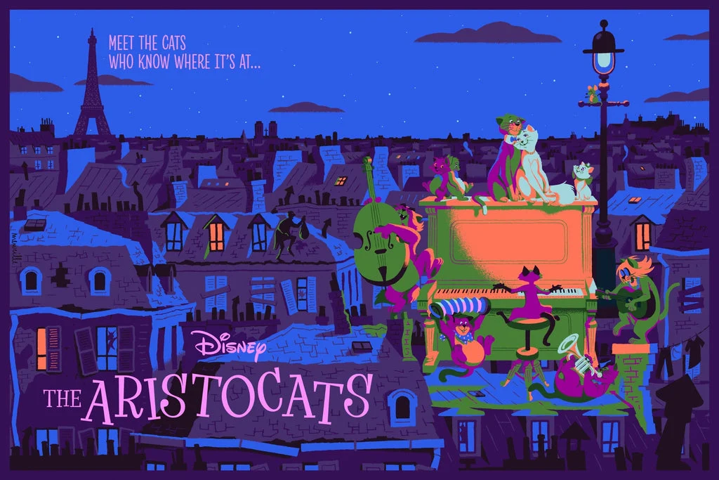 The Aristocats (Variant) Poster - David Merveille