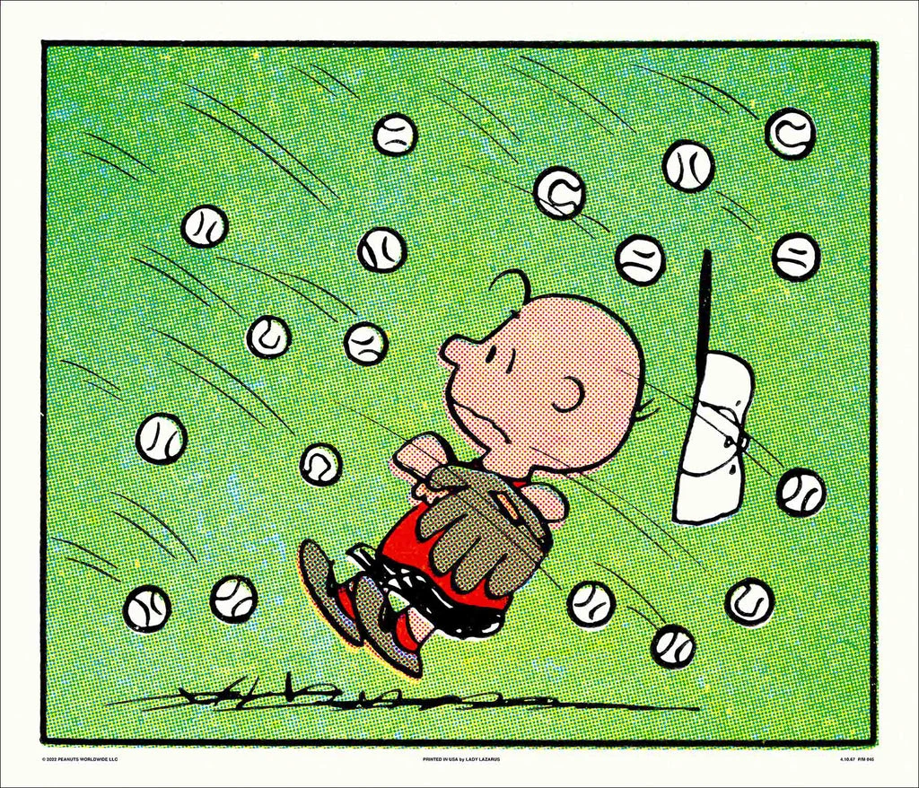 Peanuts Fly Balls Poster - Charles Schulz