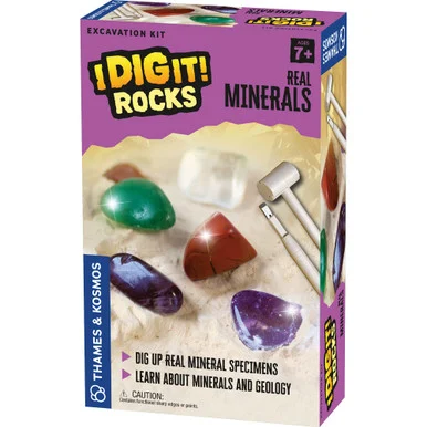 Thames & Kosmos 630447 I Dig It! Rocks - Real Minerals Excavation Kit