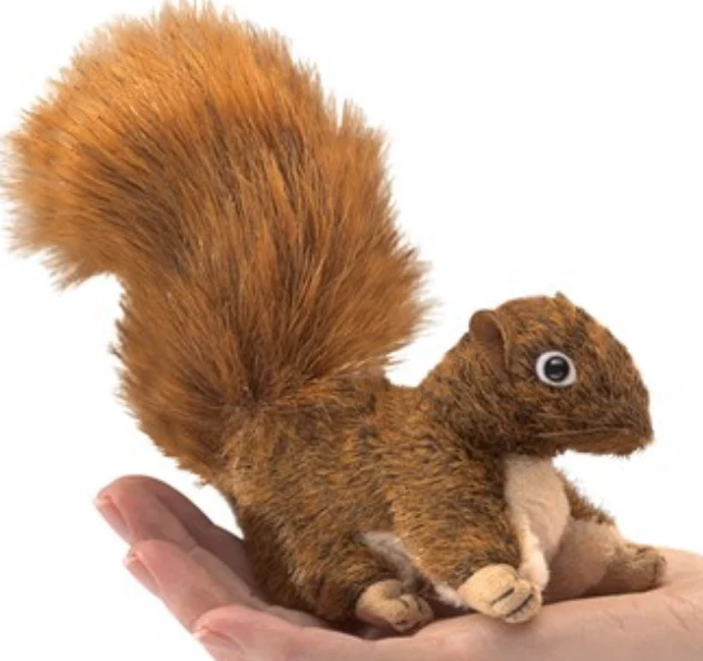 Mini Red Squirrel Finger Puppet - Folkmanis