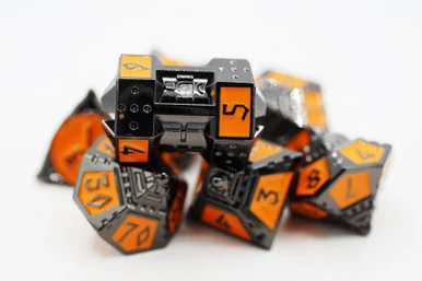 Foam Brain Games 4274 Dice 51: Moonlit Mars - Metal RPG Dice Set