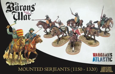 28mm Mounted Serjeants (1150-1320)
