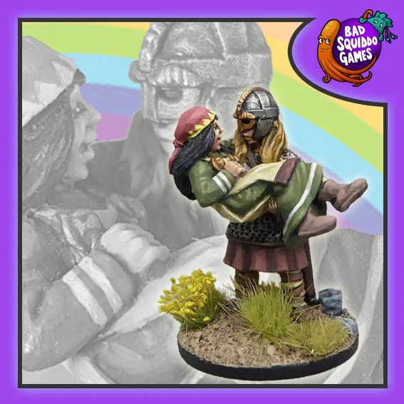 My Heroine (Civilian Rescue) 28 mm Scale Model Metal Figure - Bad Squiddo Games