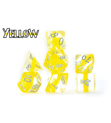 Gate Keeper Games GKGN040-7d: Neutron Dice: Yellow 7 Dice Set