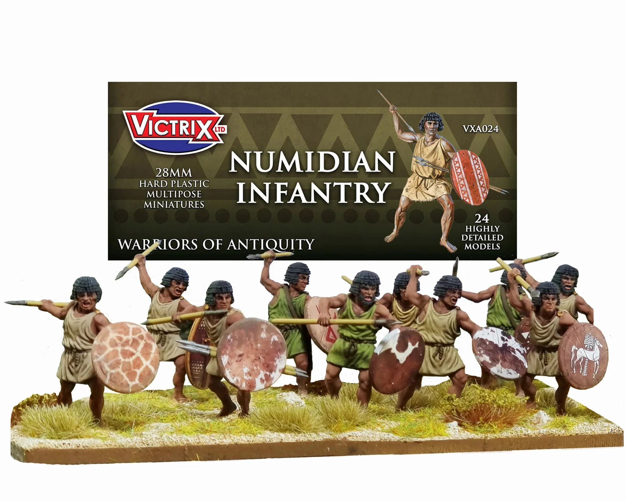 Numidian Infantry, 28 mm Scale Model Plastic Figures - Victrix
