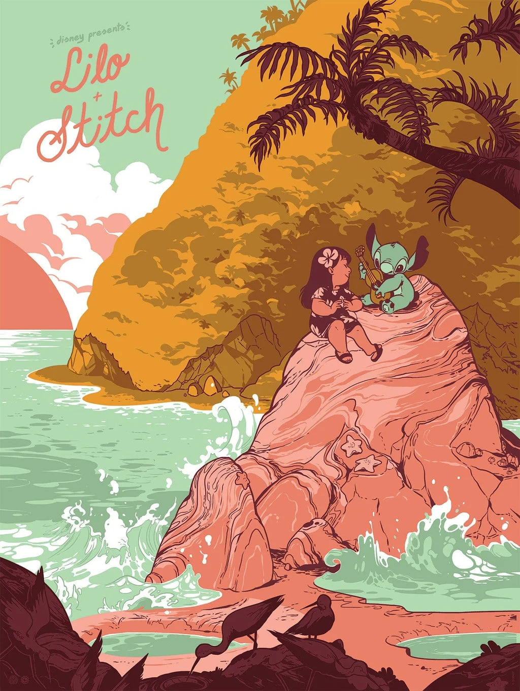 Mondo X Cyclops Print Works Print #07: Lilo & Stitch - Rosemary Valero-O'Connell