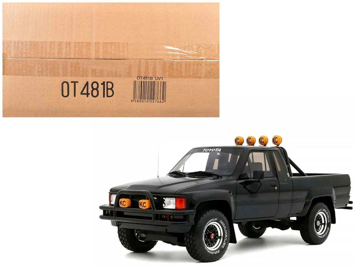 1985 Toyota Hilux SR5 Pickup Truck Black Limited Edition to 3000 pieces Worldwide 1/18 Model Car by Otto Mobile